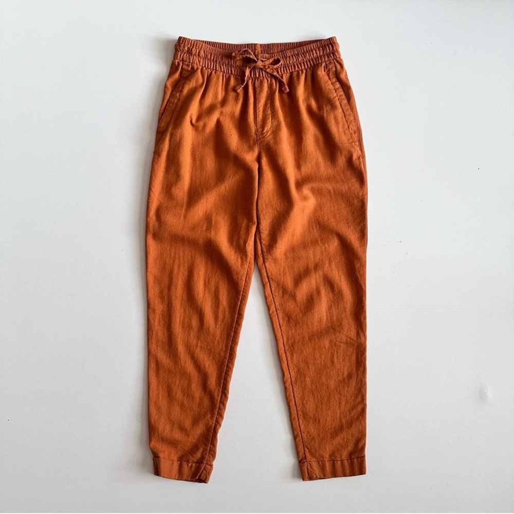 Old Navy Linen Blend Rust-Brown Crop Pants Size XS